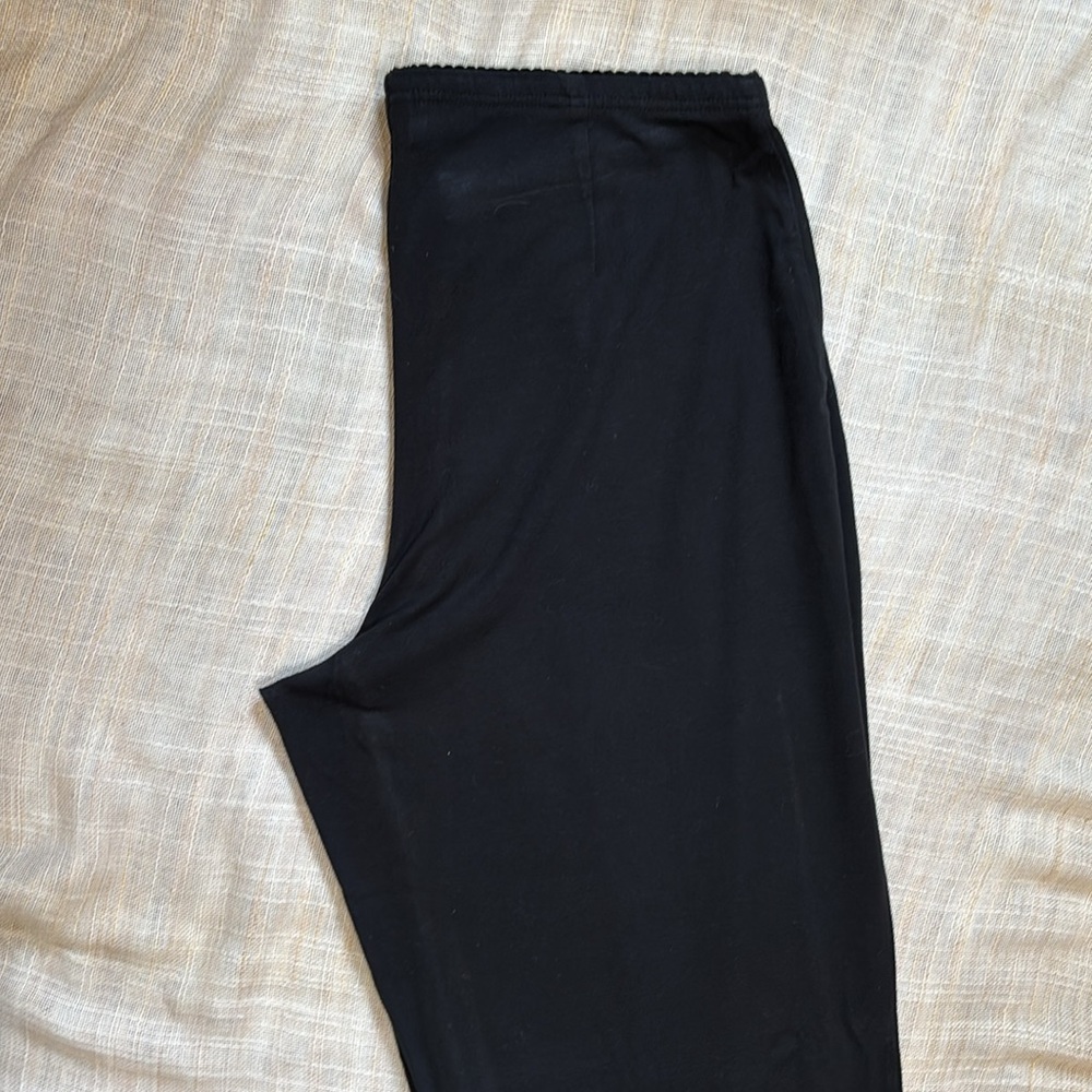 J. Jill Stretch Straight Leg Pull On Pants, Black size Medium in EUC Lace Waist - Picture 10 of 11